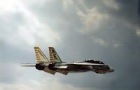 159449 @ GREENHAM - F-14A Tomcat of VF-142 aboard USS America at the 1976 Intnl Air Tattoo held at RAF Greenham Common. - by Peter Nicholson