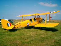 G-AOBO @ EGTP - Lovingly restored to flying condition. Photo just taken after its first flight after C of A being granted.