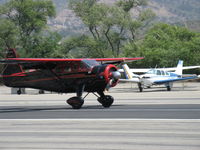 N999WT @ SZP - 1943 Howard DGA-15P 'Black Bear', P&W R-985 Wasp Jr. 450 Hp, wheel landing Rwy 22 - by Doug Robertson