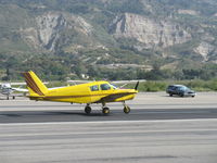 N5345W @ SZP - 1962 Piper PA-28-150 CHEROKEE, Lycoming O-320-E2A 150 Hp, landing roll Rwy 22 - by Doug Robertson