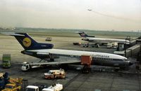 D-ABIO @ LHR - Boeing 727 named Hagen of Lufthansa at the terminal at Heathrow in December 1977. - by Peter Nicholson