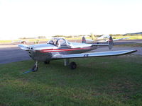 N93332 @ C35 - Ercoupe - Silver with Red/white stripe - by snoskier1