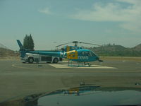 N315TV @ POC - Fueling up at Brackett - by Helicopterfriend