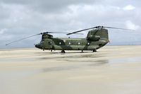 D-102 @ CORNFIELD - Due to a defect this Chinook was abandonned at the beach at the Vlieland Cornfield armament range. Later on personnel ware flown in by Cougar to fix the problem. It departed late in the afternoon. - by Joop de Groot
