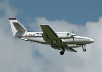 G-BVJT @ EGLF - RESIDENT F406 OVER THE FENCE FOR RWY 06 - by BIKE PILOT