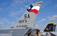 88-0409 @ KSKF - 182 FS Lone Star Gunfighters tail art. - by TorchBCT