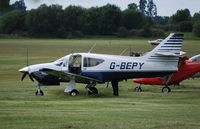 G-BEPY @ EGLM - Rockwell Commander 112B at White Waltham - by moxy