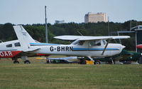 G-BHRN @ EGTF - Cessna F152 at Fairoaks - by moxy
