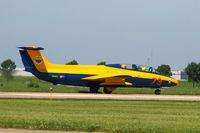 N429GC @ DVN - Quad Cities Air Show, Belongs to the engineering department, University of Iowa - by Glenn E. Chatfield