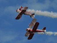 N707TJ - In formation with N74189. Wing walking demonstration. - by Jeff Sexton