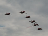 UNKNOWN - Red Arrows - Royal Air Force Display Team. BAe Hawk Mk1 aircraft - by Jeff Sexton