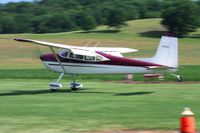 N180DR @ 2D7 - Landing on 28 at the Beach City, Ohio Father's Day fly-in. - by Bob Simmermon