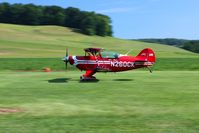 N260CK @ 2D7 - Landing on 28 at the Beach City, Ohio Father's Day fly-in. - by Bob Simmermon