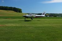 N7954Y @ 2D7 - Landing on 28 at the Beach City, Ohio Father's Day fly-in. - by Bob Simmermon