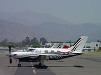 N3137T @ POC - Parked in Transient parking - by Helicopterfriend