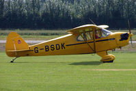 G-BSDK @ EGBS - Piper J5A at Shobdon on the Day of the 2009 LAA Regional Strut Fly-in - by Terry Fletcher