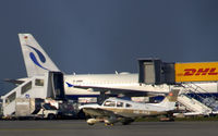 HB-PKE @ EDDP - Piper PA-28-181 of Safari Flight Club from Switzerland in neighbourhood of an BLUE WINGS A320-232 (ex N543JB) - by Holger Zengler