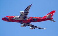 VH-OEJ @ KLAX - Qantas Boeing 747-438 Departs KLAX 25R - by Mark Kalfas