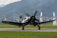 OE-EAS @ LOXZ - Red Bull Vought F4U-4 Corsair - by Juergen Postl