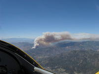 N406L - New Forest Fire in San Gabriel Mountains seen from N406L - by Doug Robertson