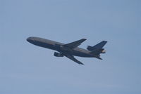 N326FE @ KLAX - Fed Ex, N326FE, DC-10-30 (ex-United Airlines N1854U) ghost plane, departs 25L KLAX. - by Mark Kalfas