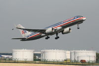 N185AN @ EBBR - Flight AA171 is taking off from rwy 07R - by Daniel Vanderauwera