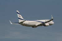 4X-EKO @ EBBR - Flight LY334 is taking off from rwy 07R - by Daniel Vanderauwera