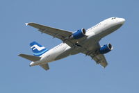 OH-LVG @ EBBR - Flight AY812 is taking off from rwy 07R - by Daniel Vanderauwera