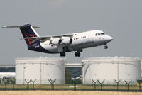 OO-DJR @ EBBR - Flight SN3139 is taking off from rwy 07R - by Daniel Vanderauwera