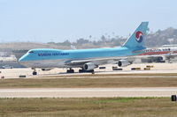 HL7434 @ KLAX - Korean Air Cargo 747-4B5F, HL7434 taxiway UNIFORM  KLAX - by Mark Kalfas