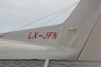LX-JFN @ EBBR - parked on General Aviation apron (Abelag) - by Daniel Vanderauwera