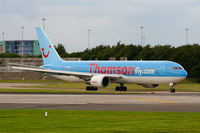 G-OBYE @ EGCC - Thomson - by Chris Hall