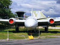 WH846 @ X4EV - The Museum's Canberra T4 was with 231 OCU, then 3 Squadron at Geilenkirchen, on the Station Flight at Laarbruch and with 100 Squadron at Wyton, until storage at St Athan in 1977. It was in storage at Samlesbury before coming to Elvington in May 1988. - by Chris Hall