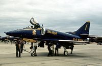 155029 @ HRL - Blue Angel number 1 at the 1978 Confederate Air Force Airshow at Harlingen. - by Peter Nicholson
