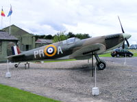 R6690 @ X4EV - Spitfire replica at the Museum commemorates 609 (West Riding) Squadron, Royal Auxiliary Air Force, and represents Spitfire Mk Ia 'R6690' flown in the Battle of Britain by the Commanding Officer, Sqn Ldr H S 'George' Darley. - by Chris Hall