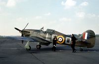 LF363 @ SEN - The Battle of Britain Memorial Flight's Hurricane staged through Southend in the Summer of 1976. - by Peter Nicholson