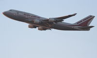 VT-AIQ @ KLAX - Air India Boeing 747-412BCF, VT-AIQ departs 25R KLAX. - by Mark Kalfas