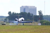 N451DJ @ KDPA - DJT Embraer EMB-135BJ, N451DJ on final 20R KDPA. - by Mark Kalfas