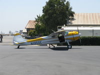 N195SE @ SZP - Cessna 195 BUSINESSLINER, Jacobs R-755 300 Hp, refueling - by Doug Robertson
