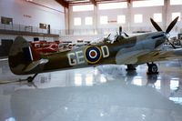 N476TE @ FA08 - Spitfire XVIe, a former gate-guardian at RAF Northolt, as seen in the Fantasy of Flight Museum, Polk City in November 1996. - by Peter Nicholson