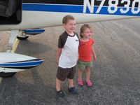 N7830T @ I95 - Landon & Avery after their 1st plane ride. - by Bob Simmermon