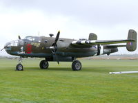 N88972 @ EGSU - North American B-25D Mitchell Historic Flight Foundation painted as Royal Air Force KL161/BVD Grumpy - by Alex Smit