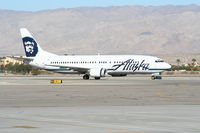 N760AS @ KPSP - Alaska 737-4Q8, N760AS taxiing to the gate KPSP. - by Mark Kalfas