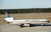 G-BFGI @ IAH - British Caledonian DC-10-30, named David Livingstone, arriving at Houston International in October 1979, shortly after delivery to the airline. - by Peter Nicholson