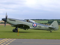 G-KASX @ EGSU - Supermarine Seafire F.XVII G-KASX Kennet Aviation painted as Royal Navy SX336/105VL - by Alex Smit