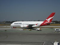 VH-OQB @ LAX - QANTAS A380   Landed ex Sydney 3hours before - by Mike Gray