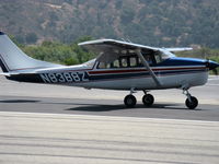 N8388Z @ SZP - 1963 Cessna 210-5 (205) UTILINE (fixed gear version of 210C) Continental IO-470-E 260 Hp, landing roll Rwy 22 - by Doug Robertson