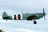 G-MKXI @ EGTH - PL965R departing Shuttleworth Military Pagent air Display Aug 09 - by Eric.Fishwick