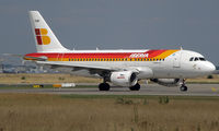 EC-KMD @ EDDF - Iberia take off at RW18 to Madrid - by Roland Aigner