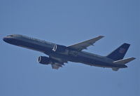N592UA @ KLAX - United Airlines Boeing 757-222, N592UA KLAX 25R departure - by Mark Kalfas